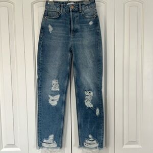Zara Jeans- Size:0 Ripped on front only.  Like new- worn only a few times